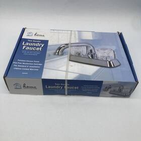Home Impressions Fl020000cp-jpa3 Chrome 4 Inch Installation Acrylic Two Handle Laundry Faucet New
