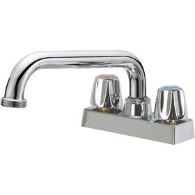 Home Impressions Fl0k1001cp-jpa1 Chrome 4 Inch Center Solid Brass Metal Handle Laundry Faucet