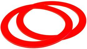 Impresa 859717006993 2-pack Flush Valve Seal Replacements - Red Rubber Round