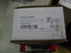 Jaclo 8757-mbk Cubix All Brass Supply Elbow Handshower Holder Matte Black