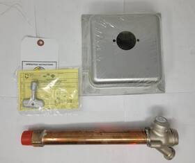 Jay R Smith 5609qt-08np 8 Inch X 1/2x 3/4 1/4 Turn Non Freeze Wall Hydrant W Box Key
