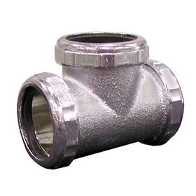 Jones Stephens C74105 1-1/2 Cb Sj Tee Cp - Chrome