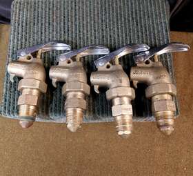 Justrite 8-910s Brass Drum Spigot Lever Action 4-lot Model Lockable