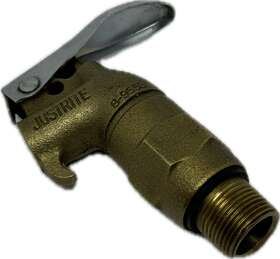 Justrite 8-955s Brass Safety Drum Faucet 3/4 Inch Used Taiwan