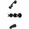 Kb235ax Kingston Bass Brass Tub Shower Faucet Set Handle 663370116612
