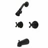 Kb245ax Kingston Brass Twin Handle Shower And Tub Faucet 663370089992 Kb245ax Kingston Brass Twin Handle Shower And Tub Faucet 663370089992