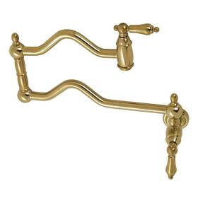 Kingston Brass 663370572463 Ks2107al Heritage Pot Filler Brushed 24.13 X 2.19 11.75