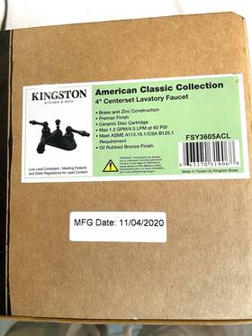 Fsy3605acl Kingston Brass American Classic 4 Inch Centerset Bathroom Faucet 6.38