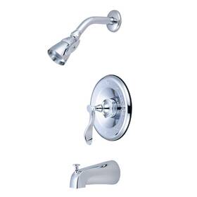 Kb1631cfl Kingston Brass Century Tub And Shower Faucet Polished Chrome