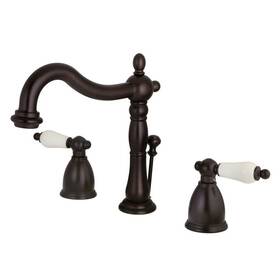Kb1975pl Kingston Brass Heritage Widespread Lavatory Faucet With Porcelain Lever