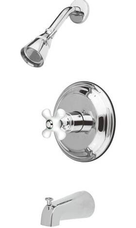 Kb36310px Kingston Brass Kb3631px Restoration Tub And Shower Faucet With Porcelain Cross