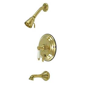 Kb36320pl Kingston Brass Restoration Tub And Shower Faucet With Porcelain