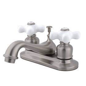 Kb608px Kingston Brass Centerset Lavatory Faucet Brushed Nickel 4-inch Center Kb608px Kingston Brass Centerset Lavatory Faucet Brushed Nickel 4-inch Center