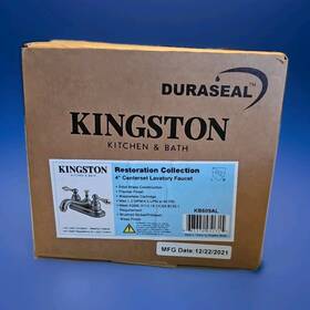 Kb609al Kingston Brass Restoration 4-inch Centerset Lavatory Faucet Brushed