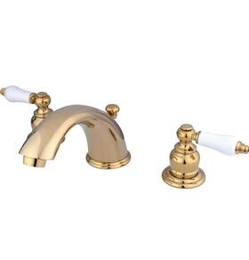 Kingston Brass Kb962pl Widespread Lavatory Faucet Polished 8-inch