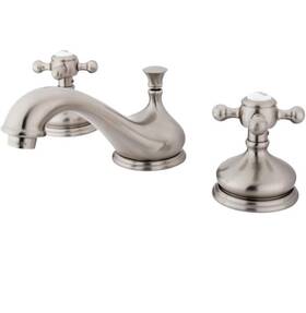 Kingston Brass Ks1168bx E-9. Vintage Widespread Lavatory Faucet With Metal Cross