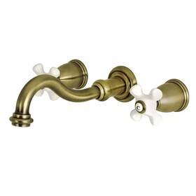 Kingston Brass Ks3123px 8-inch Center Wall Mount Bathroom Faucet Antique