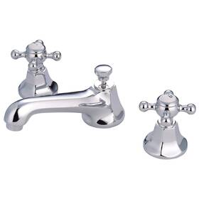 Kingston Brass Ks4461bx Metropolitan Widespread Lavatory Faucet With Metal Cross