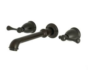 Kingston Brass Ks7125bl Ks725bl English Country Two-handle Wall Mount Bathroom Faucet