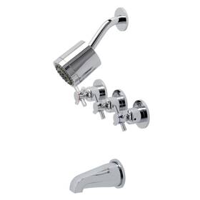 Pkbx8138dx Kingston Brass Concord Three-handle Tub And Shower Faucet Ed Chrome Pkbx8138dx Kingston Brass Concord Three-handle Tub And Shower Faucet Ed Chrome