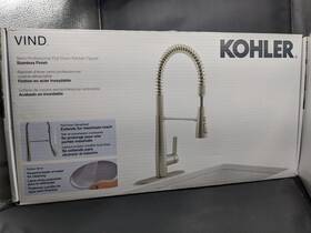 Kohler-vind-1pr33911-vs-ab Kohler 1pr33911-vs-ab - Single Hole Pre-rinse Kitchen Faucet-stainless Ste