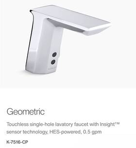 7516-cp Kohler Brand New Geometric Touchless Insight Sensor Bathroom Faucet 7516-cp Kohler Brand New Geometric Touchless Insight Sensor Bathroom Faucet