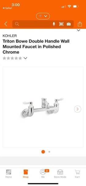 Kohler 820t20-5afa-cp Triton Bowe 8 Inch Spread Wall Mount Utility Faucet