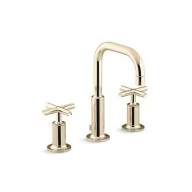K-14406-3-af Kohler Purist Widespread Bathroom Faucet - Vibrant French Gold K-14406-3-af Kohler Purist Widespread Bathroom Faucet - Vibrant French Gold