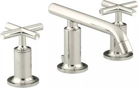 Kohler K-14410-3-sn Purist 1.2 Gpm Widespread Bathroom Faucet - -polished Nickel