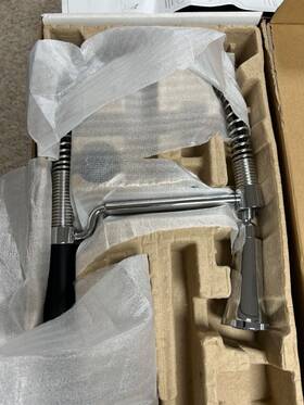 Kohler K-23765-cbl 23765-cbltone Semi-pro Kitchen Faucet Chrome/matte Black