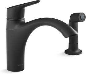 K-30471-bl Kohler Rival 1.5 Gpm Single Hole Kitchen Faucet -k-30471-bl- Matte Black Finish