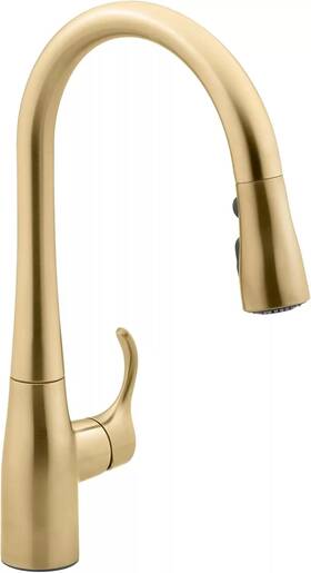 Kohler K-597-2mb Simplice 1.5 Gpm Kitchen Faucet -k-597-2mb Vibrant Brushed Moderne Brass