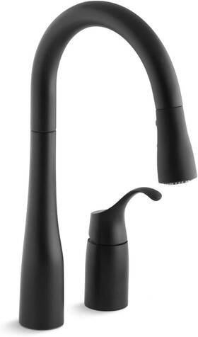 Kohler K-649-bl Simplice Pullout Spray Kitchen / Bar Faucet - -matte Black