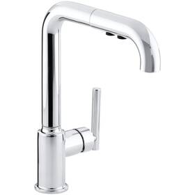 K-7505-cp Kohler Purist Single Hole Pull Out Kitchen Faucet - Polished Chrome
