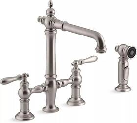 Kohler K-76519-4-vs Artifacts Bridge Kitchen Faucet - Vibrant Stainless