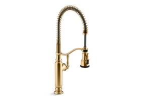 K-77515-2mb Kohler Tournant Pre-rinse Kitchen Faucet - Brushed Moderne Brass K-77515-2mb Kohler Tournant Pre-rinse Kitchen Faucet - Brushed Moderne Brass