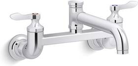 Kohler K-820t20-4afa-cp Triton Bowe Wall Mount Sink Faucet With 8 Inch Cast Spout And Lever Handles