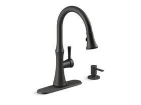K-r28706-sd-bl Kohler Kaori Pull-down Kitchen Sink Faucet -k-r28706-sd-bl - Matte Black Finish K-r28706-sd-bl Kohler Kaori Pull-down Kitchen Sink Faucet -k-r28706-sd-bl - Matte Black Finish