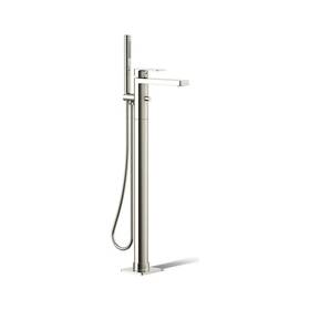 Kohler K-t23492-4-sn Parallel Floor Mounted Tub Filler - K-t23492-sn Vibrant Polished Nickel