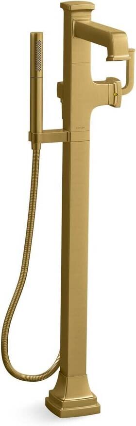 Kohler K-t27408-4-2mb Riff Floor Mounted Tub Filler - Includes Hand Shower -t27408-4-2mb