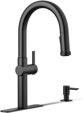 R22153-sd-bl Kohler Rune Pull-down Kitchen Sink Faucet - Matte Black Finish