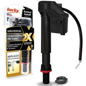 Korky 528xbp Quietfill 2x Long Life Toilet Fill Valve - Universal Fits No Size Red