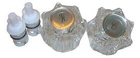 01-9243 Larsen Supply Co. Inc. Delex Acrylic Two Handle Trim Set With Stems -01-9243