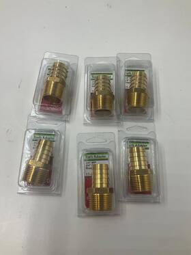 Lasco 17-7769 Qty 6 3/4 Inch Male Pipe Thread X Hose Barb Brass Adapter