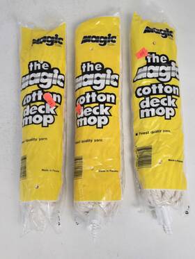 Libman Co Inc 071736000909 Vintage Magic Cleaning Products Cotton Yarn Deck Mop Refill Pack Of 3 Htf Libman Co Inc 071736000909 Vintage Magic Cleaning Products Cotton Yarn Deck Mop Refill Pack Of 3 Htf