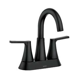 Moen 84311bl Mikah Dual Handle Bathroom Faucet Matte Black