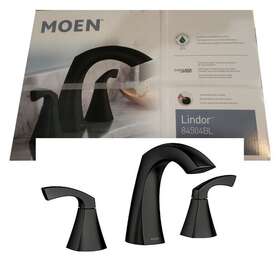 Moen 84504bl Lindor Two Handle High Arc Bathroom Faucet Matte Black