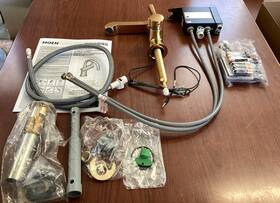 S6981ewbg Moen New Flara Motionsense Touchless Bathroom Faucet Brushed Gold B57
