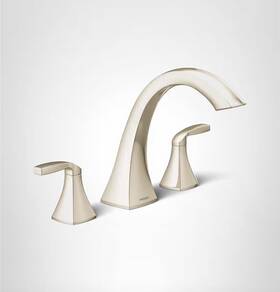 T693nl Moen Voss 2-handle Deck Mount Roman Tub Faucet Trim -polished Nickel New