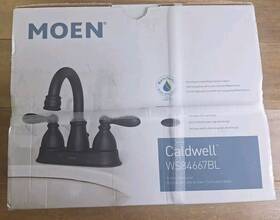 Ws84667bl Moen Caldwell Two-handle Bathroom Faucet Matte Black